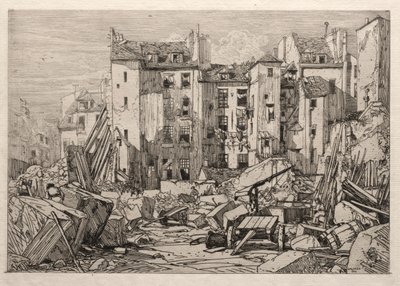 Rozbiórka starych domów w Paryżu, 1862. autorstwa Maxime Lalanne