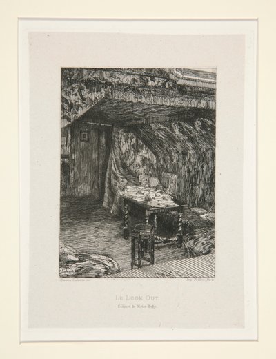 Le look out, gabinet Victor Hugo (Straż, Gabinet Victora Hugo), pl. 9 z apartamentu Chez Victor Hugo (Victor Hugo autorstwa Maxime Lalanne