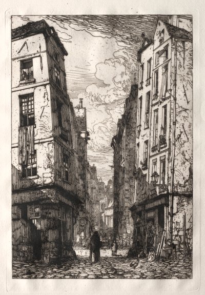 Rue des Marmousets (Stary Paryż) autorstwa Maxime Lalanne