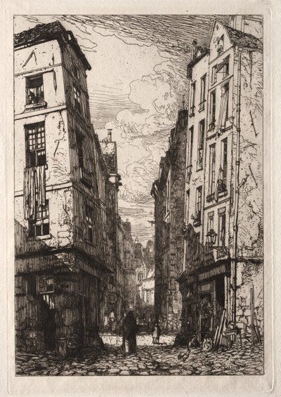 Rue des Marmousets (Stary Paryż) autorstwa Maxime Lalanne