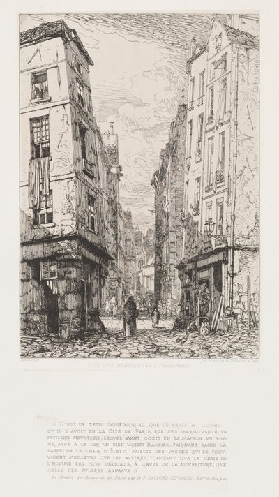 Rue des Marmousets (Stary Paryż) autorstwa Maxime Lalanne