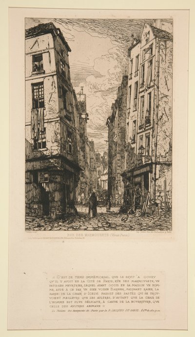 Rue des Marmousets (Stary Paryż) autorstwa Maxime Lalanne
