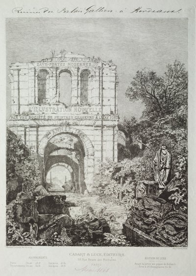 Ruiny Pałacu Gallien w Bordeaux, 1866-1868. autorstwa Maxime Lalanne