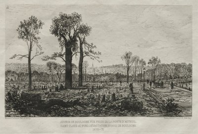 Artystyczne wspomnienia oblężenia Paryża: Avenue de Boulogne, Widok z Porte d