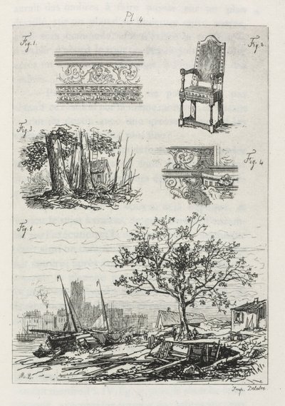 Traktat o akwafortach: Tablica 4, 1866. autorstwa Maxime Lalanne