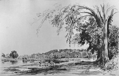 Widok Richmond od Tamizy, 1871 autorstwa Maxime Lalanne