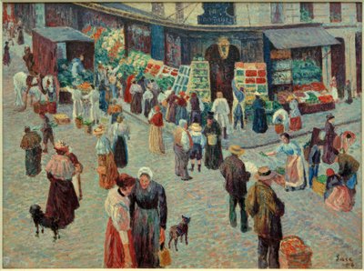 Sklep spożywczy, Rue des Abbesses autorstwa Maximilien Luce