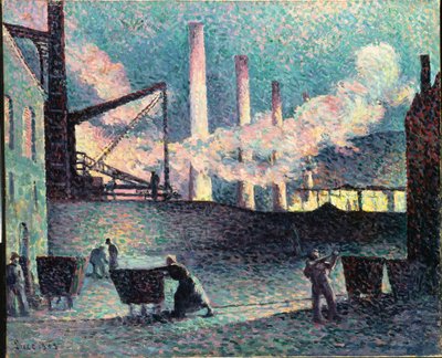 Kominy fabryczne w Couillet, 1903 autorstwa Maximilien Luce