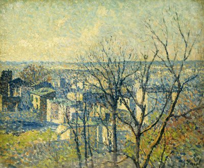 Z dachów; Sur les Toits, 1890-95 autorstwa Maximilien Luce