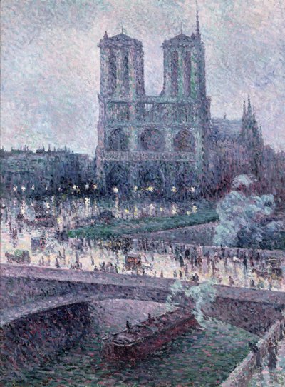 Notre Dame, ok. 1900 (olej na płótnie) autorstwa Maximilien Luce