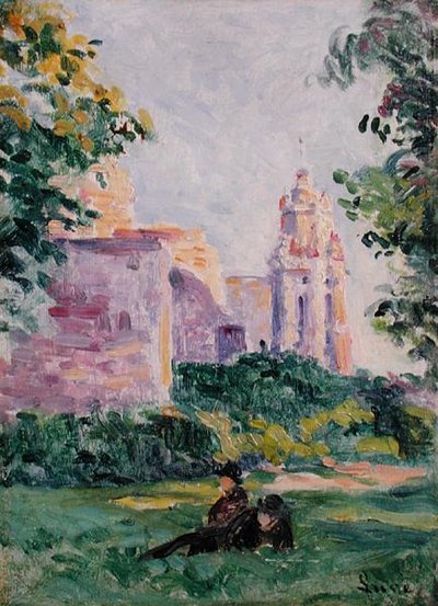 Odpoczynek w trawie, ok. 1897 (olej na pokładzie) autorstwa Maximilien Luce