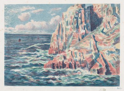 Morze w Camaret, Czerwone Skały autorstwa Maximilien Luce