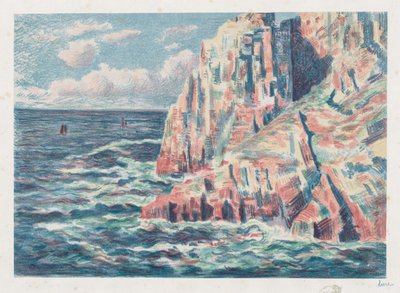Morze w Camaret, Czerwone Skały, 1895. autorstwa Maximilien Luce