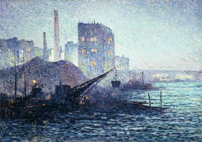 Tamiza w Londynie, ok. 1893 autorstwa Maximilien Luce