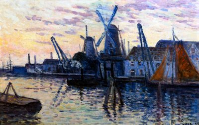 Wiatraki w Holandii, 1908 autorstwa Maximilien Luce