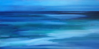 Abstrakcja „Głęboki błękit oceanu” autorstwa Maxine Shore