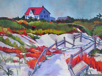 Ścieżka przy plaży Red Roof autorstwa Maxine Shore