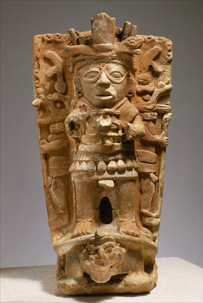 Podpora kadzielnicy z Meksyku, połowa VII-IX w. (ceramiczna) autorstwa Mayan