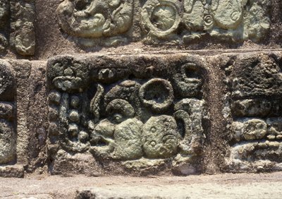 Glif miasta Copan na schodach hieroglificznych, Późny Okres Klasyczny (600-900) ok. 760 r. n.e. autorstwa Mayan