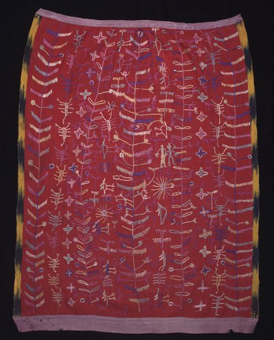 Tkanina Cofradia, prawdopodobnie fartuch na figurę Chrystusa, ok. 1920-1940 (bawełna i jedwab) autorstwa Mayan Mayan