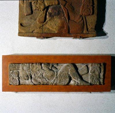 Nadproże 27 z Tonina, Chiapas, Meksyk, późny okres klasyczny (600-900 ne) (kamień) autorstwa Mayan Mayan