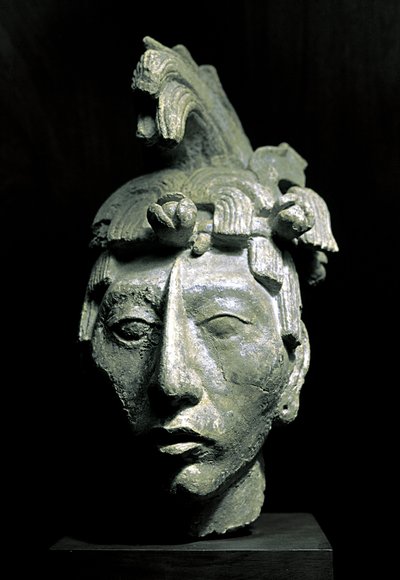 Głowa wojownika (rzeźba, ok. 683) autorstwa Mayan Mayan