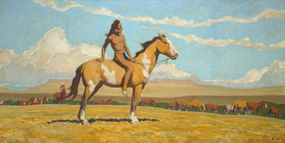 Chłopiec z kucykiem autorstwa Maynard Dixon