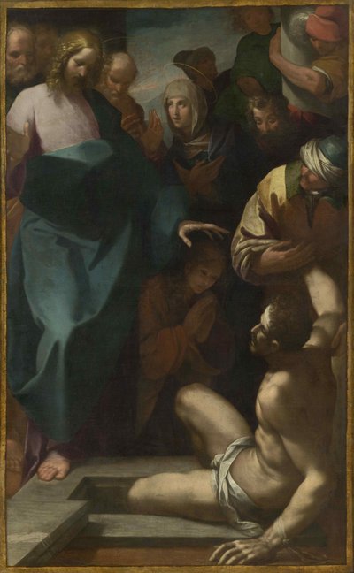 Zmartwychwstanie Łazarza, pierwsza trzecia XVII w. autorstwa Mazzucchelli