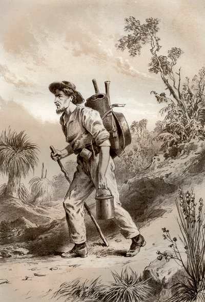 Koparka na włóczędze, Australia, 1879. autorstwa McFarlane and Erskine