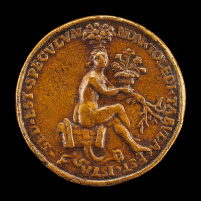 Kobieta siedząca na siodle [rewers], 1518. autorstwa Medallist of 1518