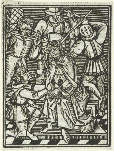 Ukoronowanie cierniem autorstwa Meester van de Delbecq Schreiber Passie (attributed to)