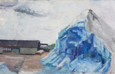 Stos soli wzdłuż kanału Cal Sag, 2014 (olej na płótnie) autorstwa Megan Williamson