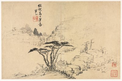 Pejzaże w różnych stylach według dawnych mistrzów, 1690. autorstwa Mei Qing