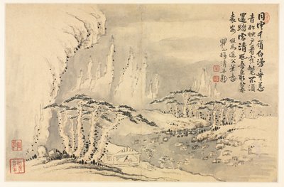 Pejzaże w różnych stylach według dawnych mistrzów, 1690. autorstwa Mei Qing