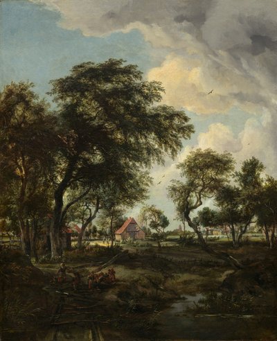 Farma w słońcu, 1668. autorstwa Meindert Hobbema
