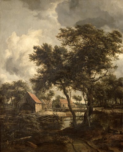 Młyn Wodny, ok.1660 autorstwa Meindert Hobbema
