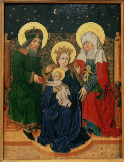 Maria z dzieckiem, Joachim i. Ania autorstwa Meister des Speyerer Altars