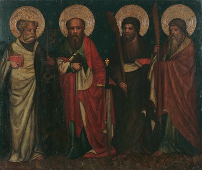 Apostołowie Piotr, Paweł, Jakub Starszy J i Szymon autorstwa Meister von Laufen
