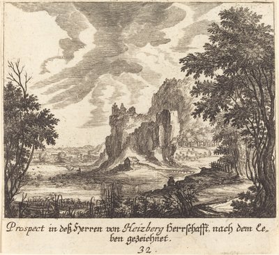 widok na góry autorstwa Melchior Küsel after Johann Wilhelm Baur