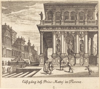 Pałac, Florencja autorstwa Melchior Küsel after Johann Wilhelm Baur