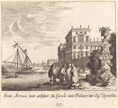 Pałac Spinolla, Genua autorstwa Melchior Küsel after Johann Wilhelm Baur