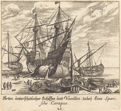 Statki autorstwa Melchior Küsel after Johann Wilhelm Baur