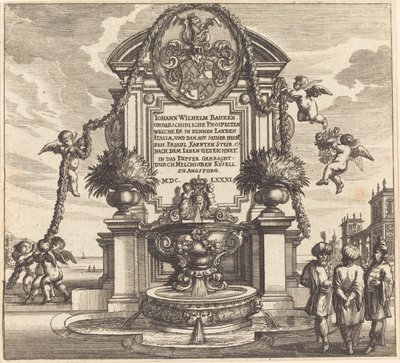 Strona tytułowa autorstwa Melchior Küsel after Johann Wilhelm Baur