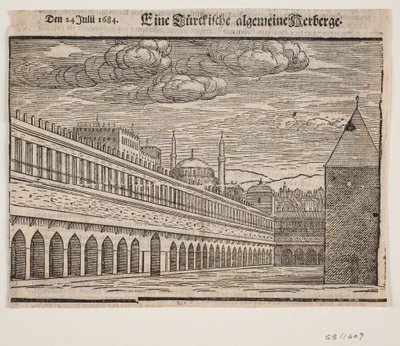 Karawanseraj (Han). Lewa połowa autorstwa Melchior Lorck