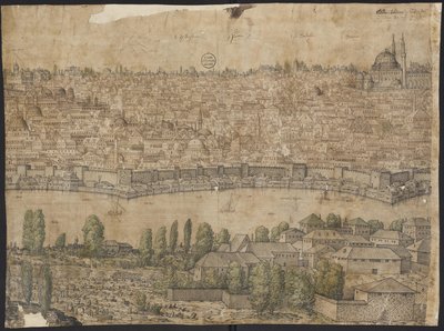 Perspektywa Konstantynopola, arkusz 14, Melchior Lorck, 1559 autorstwa Melchior Lorck