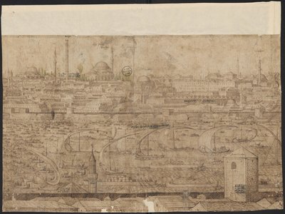 Perspektywa Konstantynopola, arkusz 8, Melchior Lorck, 1559 autorstwa Melchior Lorck