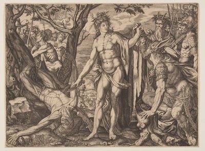 Apollo i Marsyas/Sąd nad Midasem autorstwa Melchior Meier