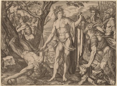 Apollo i Marsjasz autorstwa Melchior Meier