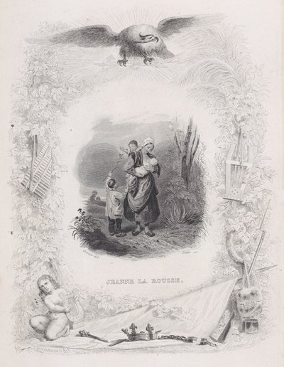 Jeanne the Redhead, z Pieśni Berangera, 1829. autorstwa Melchior Peronard