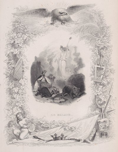 Chorzy, z Pieśni Bérangera, 1829 autorstwa Melchior Peronard